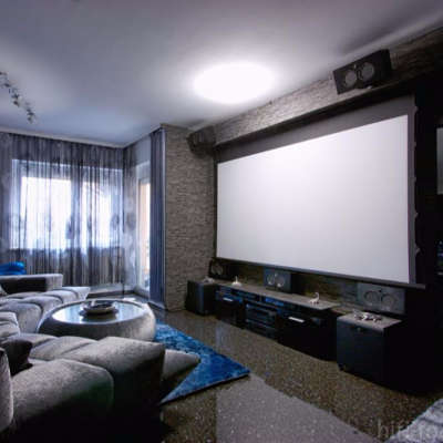 200'' Electric Beamer Screen/Roll up Motorized Screen Projector/HD 3D for Home Theater