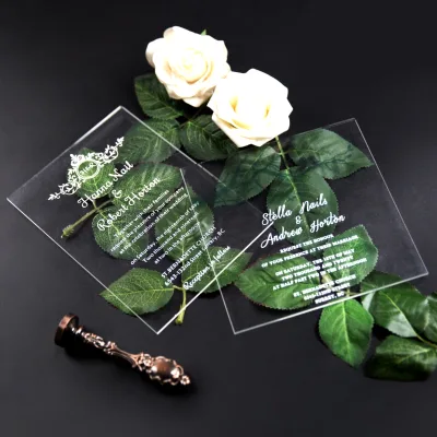 High Quality Acrylic Paper Sheet for Wedding Invites China Acrylic Mirror Wedding Card Invitations Gold Acrylic for Invitation