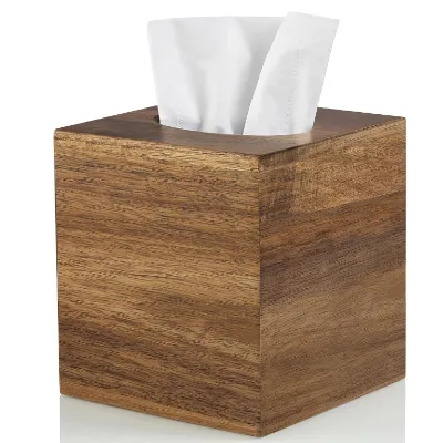 Factory Hot Selling Modern Wooden Practical Design with Embossed Cover Tissue Box for Living Room