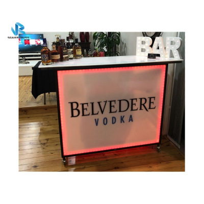 Popular Led Mobile Folding Portable bar with Wheels