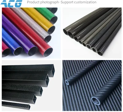 3K Carbon Fiber Round Tube Custom Drone Frame Color Carbon Fiber Square Tube High Strength for Motorcycle & Auto Parts