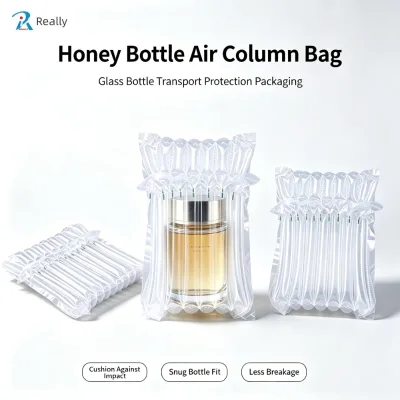 OEM Custom Inflatable Air Column Bags Wholesale Shockproof Air Cushion Packaging for Glass Jars Honey Jars Shipping Protection