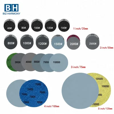 P40 - P10000 Silicon Carbide Jewelry Concrete Glass Sand Polishing Wet Dry Sanding Disc