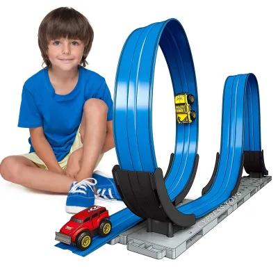 New Style Children's Inertia Trailer Racing Track Car Slot Toy Slot Toys