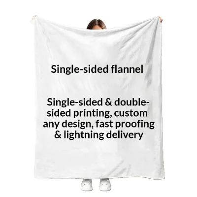 Blank Sublimation Blanket Polyester Fleece Throw Blanket for Custom Photo Printing Wholesale