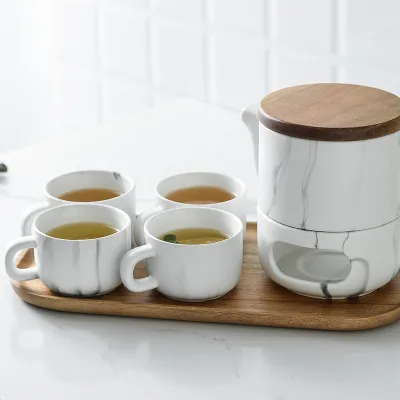 English Stylish Good Quality Tea Cup Set Ceramic 6 Food Grade Ceramics Tea Sets