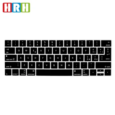 Black Color Spanish Foreign Language Custom Silicone for Macbook Pro 13 15 Touch Bar A2159 A1706 Laptop with Russian Keyboard