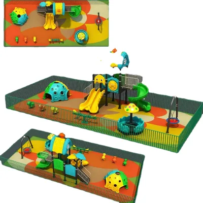 Project Specific Design Children Outdoor Community Park Playground Package Integrated Play Structure with Double Slides