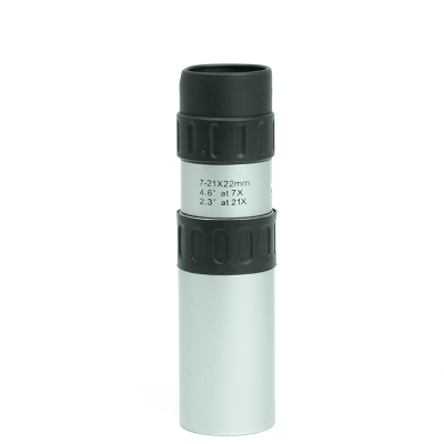 7-21x22 Zoom Monocular 4.6°-2.3° View 135m/1000m FOV 10mm Eye Relief Rubber Plastic