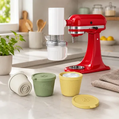Food Grade Silicone Ice Cup with Lid Push to Release Silicone Ice Cup Mold with Airtight Lid for Shaved Ice Machines