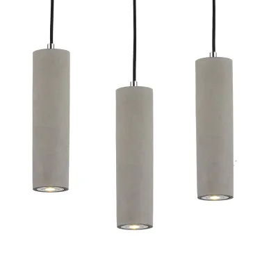 Modern Decor Hanging Light Industrial Long Cylinder Pendant Lamp Creative Cement Hanging Light for Living Room