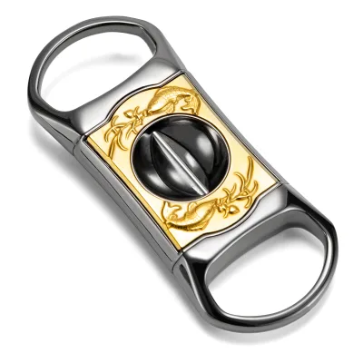 Hot Sale Stainless Steel Guillotine Cigar Cutter with Custom Logo Gift Box Packaging for Smoker's Choice