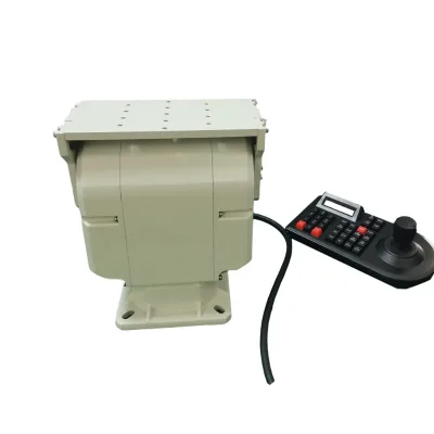 Slip Ring Worm Gear Heavy Duty Pan Tilt Head 20kg Load Capacity Motorized PTZ Unit with Absolute Encoder