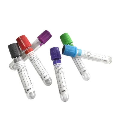 Medical Disposable Red Screw Hat Plain Tube 5ml Micro Vaccum Blood Collection Test Tube With Rubber Stopper