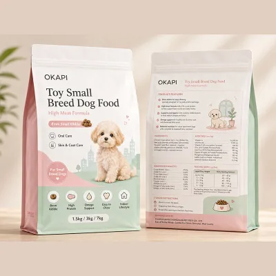 OEM Small Breed Dry Dog Food 8mm Kibble Private Label Custom Packaging 1.5-7kg