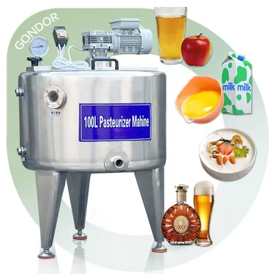 Home Fruit Puree Soy Milk Egg Liquid Commercial Pasteurizer Tank Juice Butter Pasteurization Machine