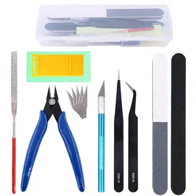 Cross-border Supply 10-piece High-precision Metal Plastic Modeling Tool Set for Building Repairing Figurines Scale Models RC