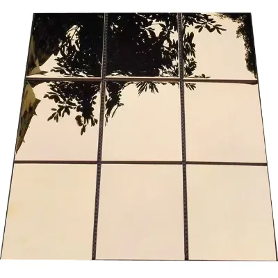 Modern Glossy Metal Mosaic Til Gold/Black/Bronze Stainless Steel Mosaic for Cafe Bar Background Wall