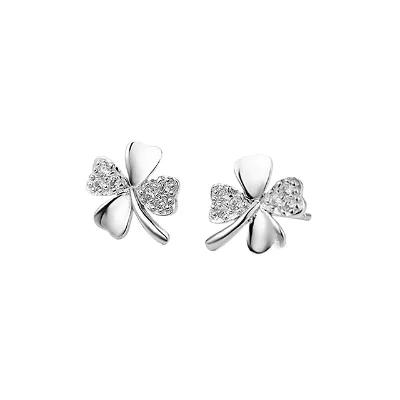 925 Silver Drop Earrings with Zircon Classic Hook Shape for Wedding Party or Gift