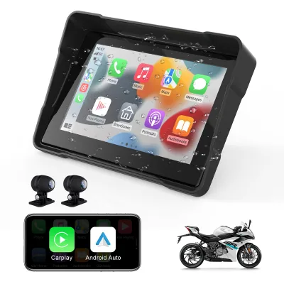 New 7 Inch Carplay Motorcycle DVR Navigation GPS Wireless Loop Recording Night Vision Portable Waterproof IP67/IPX8