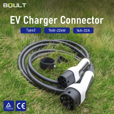 Hot Sale Electric Vehicle Charger Cord 32A Type 2 11kW 22kW 3phase TPE Material Heat Resistant EV Charging Cable