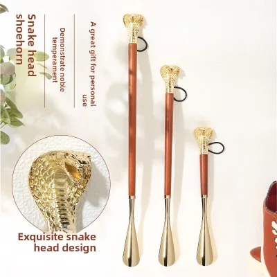 In-stock Wholesale Guangzhou-made Metal Shoe Horns Animal-head Style Extra-long Design Effortless Shoehorningno Bending