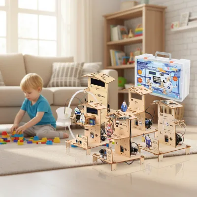 ACEBOTT Wholesale STEM Education Smart Home Education Kit ESP32 Wooden DIY ACE Code Programmable Customized Stem Kit for Arduino