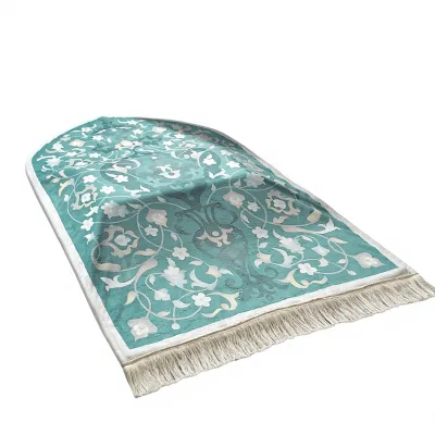 Cross-border Drop-shipping Thickened Slow-rebound Foam Polyester Terylene Sea-facing Prayer Rug Tassels Arched Design Prayer Mat
