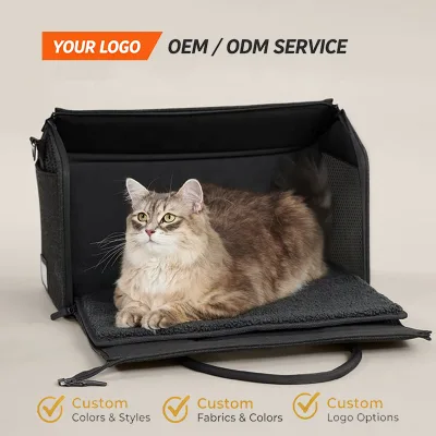 OEM Cat Carrier Durable Pet Transport Bag Portable Handheld Pet Bag for Airplane Train Travel Road Trip