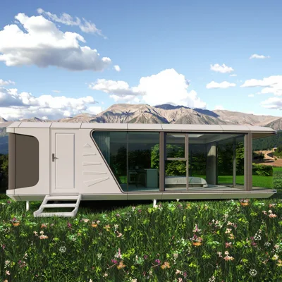 Aluminum Capsule House-Modern Solar Powered Container Housing with Safe Lightweight Design for Outdoor Use