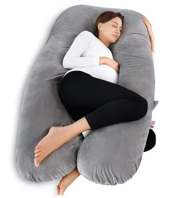 Wholesale Hot-selling U-type Maternity Pillow Crystal Velvet Cotton for Abdominal Back Legs Total Support