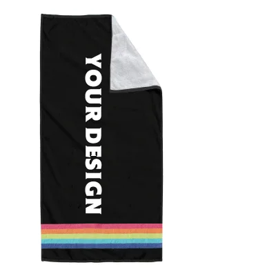 Custom Sublimation Microfiber Waffle Beach Towel Quick Dry Sand-Free Cotton Print Turkish Style Hoodie Robe Shape for Children