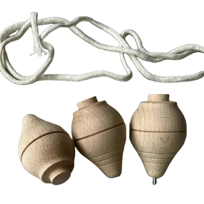 Classic Mini Traditional Wooden Spinning Top Toy Adult Made From Natural Material Hot Wooden Spinning Top Toy Customization