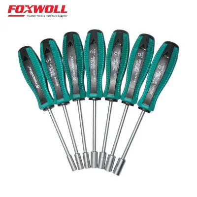 10Pcs Non-Magnetic Tip Nut Driver Set with Oxford Bag 3-9mm