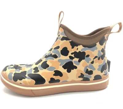 Calf Waterproof Anti-Slip Ankle Camo Color Neoprene Rubber Fishing Deck Boots