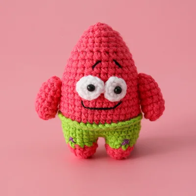Wholesale Lovable Wool Hand-made Toy Knitted Fruit and Vegetable Not Ball Combed Cotton Fruit Series Knitted Toy Pendant Keychai