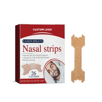 Best-selling Breathing Correction Nose Clip Care Nose Strip Anti-snoring Nose Patch 5.5cm*1.6cm 26 Patches Per Box Good Sleep