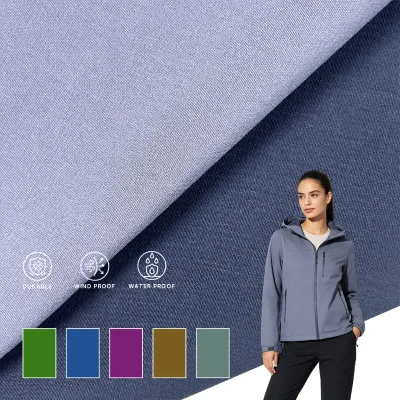 Factory Direct 160D Nylon Spandex 4-way Stretch TPU and Polar Fleece Laminated Fabric for Outdoor Softshell Jacket