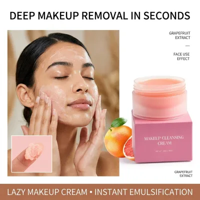 30g/50g Private Label Women's Orange Face Skincare Mineral Eco-Friendly Makeup Remover Cleansing Balm Cream for Daily Use