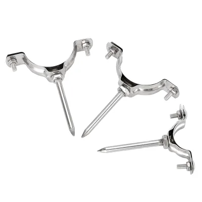 U Type 2 Inch Steel Zinc Finish Double Pipe Clamp with Nut OEM for Duct Accessories