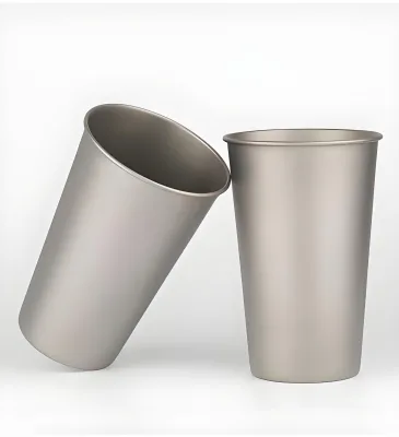 Ultra-Light Titanium Beer Cup: 100% Pure Ti, BPA-Free, Perfect for Camping, Hiking, and Backpacking