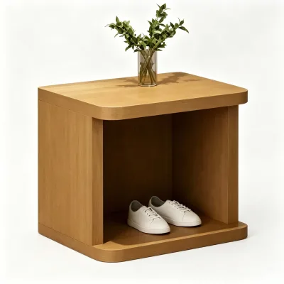 Hotel-Specific Guest Room Bedside Cabinet Luggage Rack Shoe Storage Thickened Minimalist Modern Design Mobile Storage Wooden