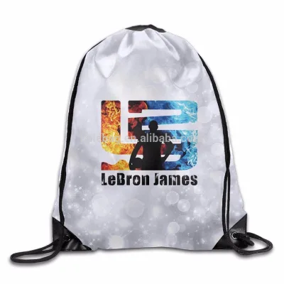 Custom Recycled Printed Cotton Canvas Duffel Drawstring Bag