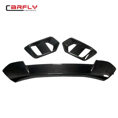 For Focus MK3 Carbon Fiber Grille Fog Light Surrounds Fit 2015-2017