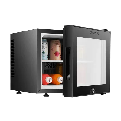 20L Standing Built-In Silent Hotel Car Beverage Refrigerator Display Frost Free Mini Bar Single Glass Door Portable French