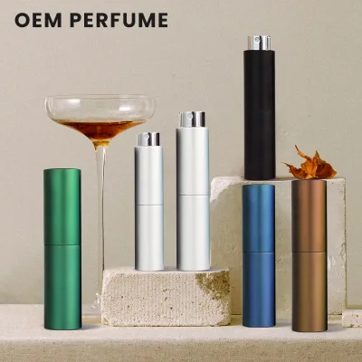 Customized Private Label 5ml 8ml Mini Perfume Atomizer Reusable Travel Refillable Portable Aluminum Perfume