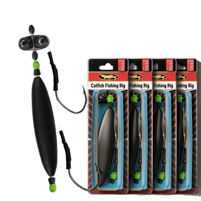 Twin Hook Catfish Float Rig High Density Foam High Buoyancy Double Rattle Beads 360° Swivel Anti Snag 20g 30g 40g Catfish Rig