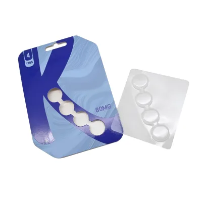 Travel-Size Medical Blister Pack Self Adhesive Cardboard Blister Pill Packing