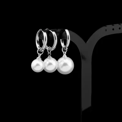 Elegant Stainless Steel Pearl Drop Earrings | Trendy Versatile & Light Luxury Gift for Women