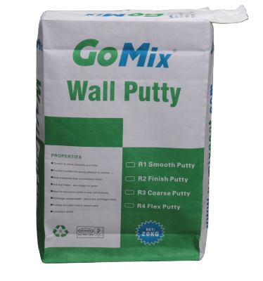 Wall Smooth and Levelling Rough Plaster R3 Grey Putty
